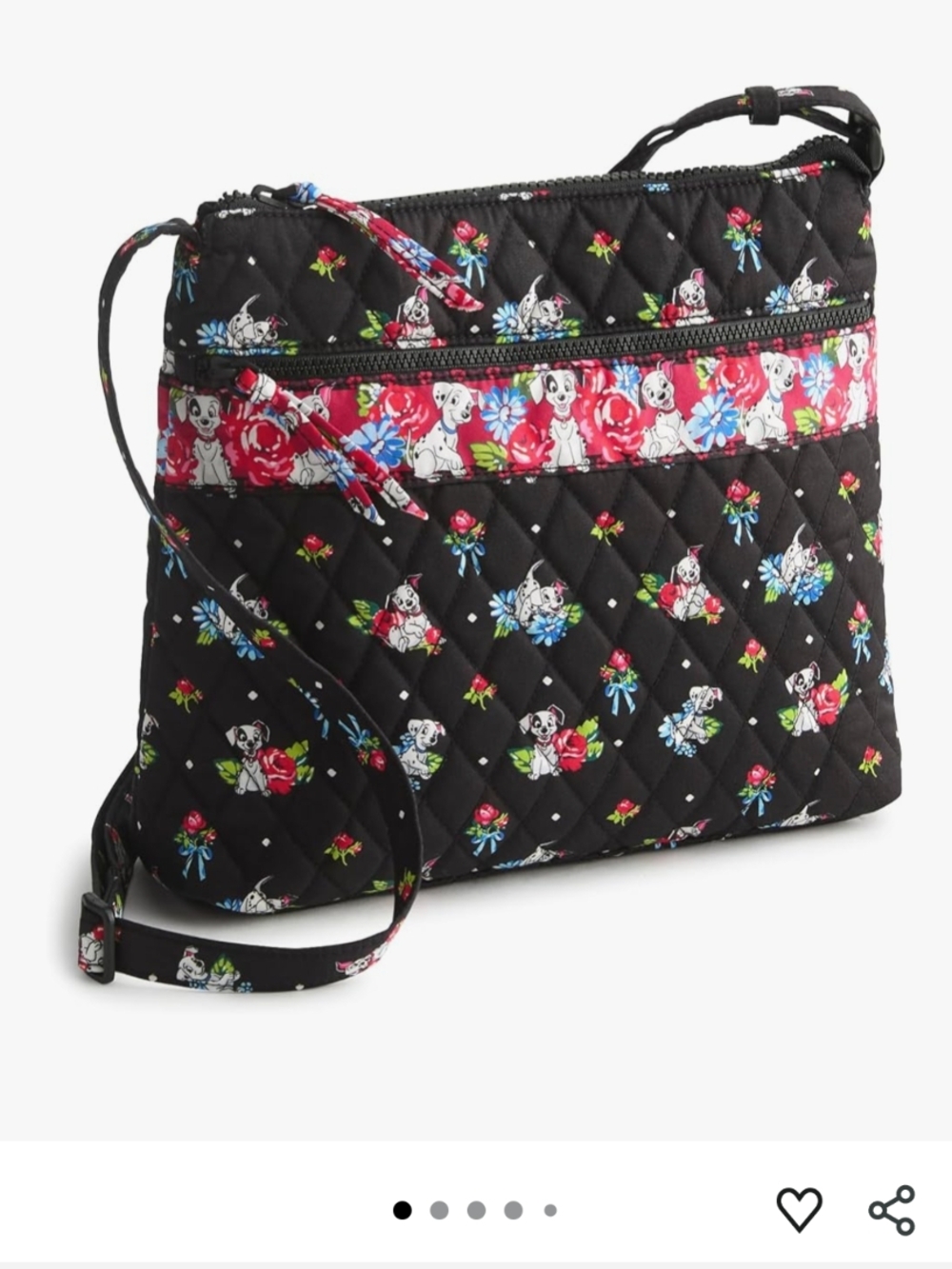 Vera Bradley x Disney 101 Dalmations Crossbody with Floral Print